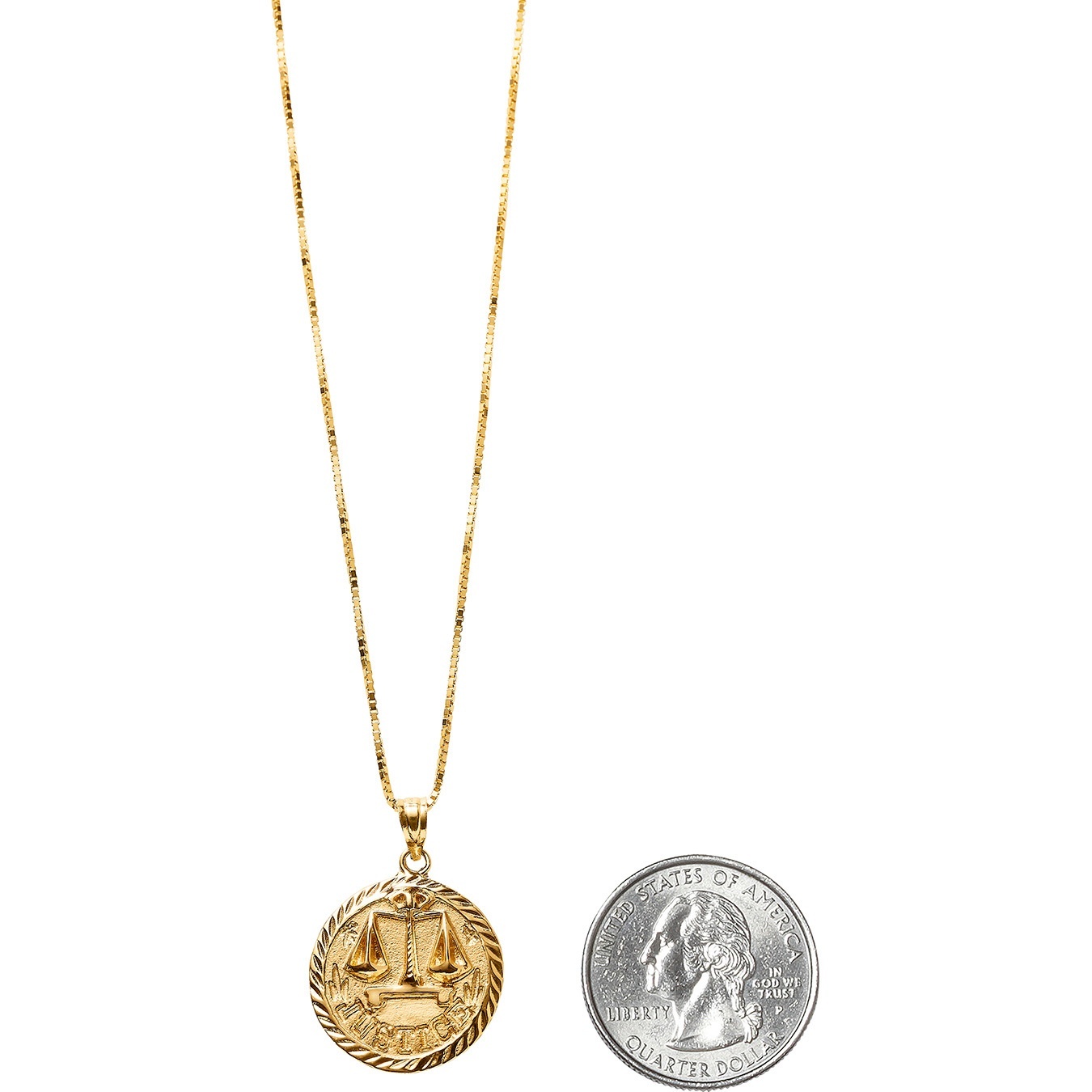 Justice Gold Pendant view 2